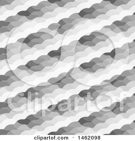 Clipart of a Grayscale Diagonal Pattern Background - Royalty Free Vector Illustration by KJ Pargeter