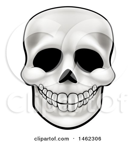 Clipart of a Human Skull - Royalty Free Vector Illustration by AtStockIllustration