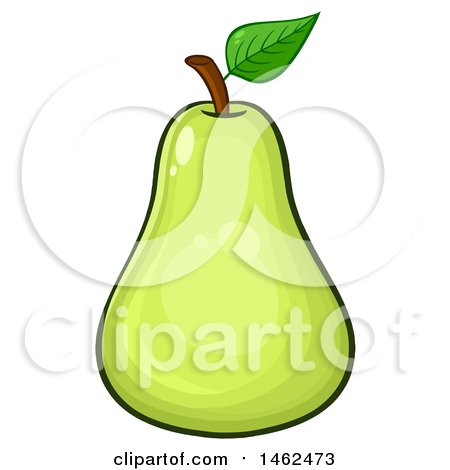 Clipart of a Green Pear - Royalty Free Vector Illustration by Hit Toon