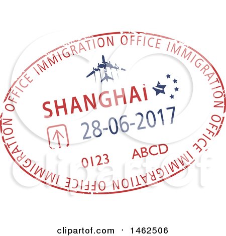 Clipart of a Passport Stamp Design - Royalty Free Vector Illustration by Vector Tradition SM