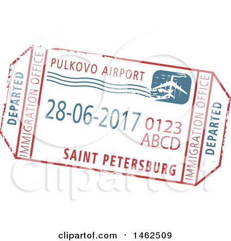 Clipart of a Passport Stamp Design - Royalty Free Vector Illustration by Vector Tradition SM