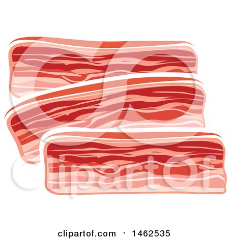 Clipart of Bacon Slices - Royalty Free Vector Illustration by Vector Tradition SM