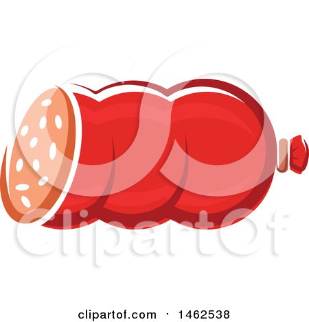 Clipart of a Salami - Royalty Free Vector Illustration by Vector Tradition SM