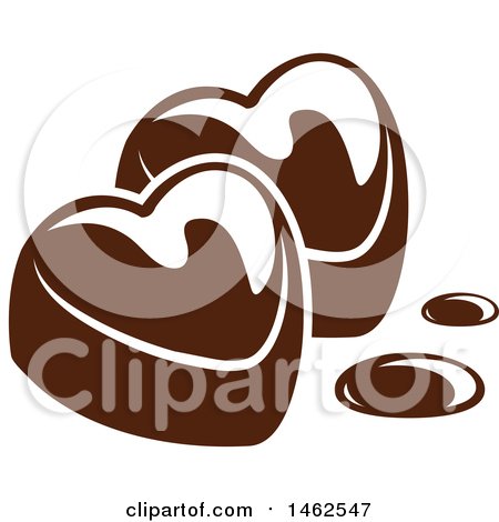 Clipart of a Chocolate Heart Design - Royalty Free Vector Illustration by Vector Tradition SM