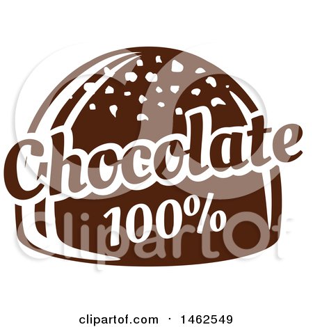 Clipart of a Chocolate Bon Bon and Text Design - Royalty Free Vector Illustration by Vector Tradition SM