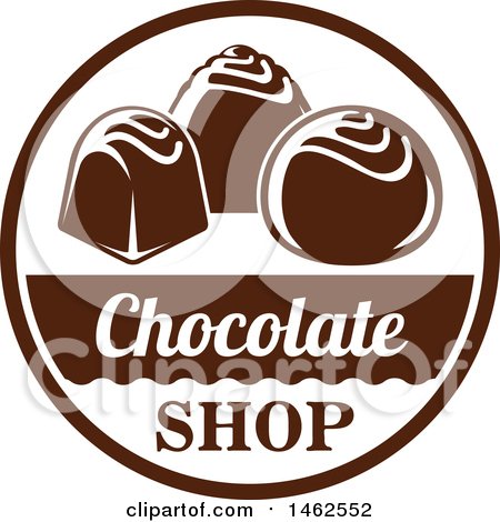 Clipart of a Chocolate and Text Design - Royalty Free Vector Illustration by Vector Tradition SM