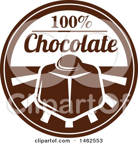 Clipart of a Chocolate and Text Design - Royalty Free Vector Illustration by Vector Tradition SM