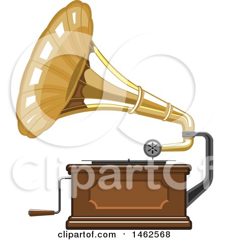 Clipart of a Phonograph - Royalty Free Vector Illustration by Vector Tradition SM