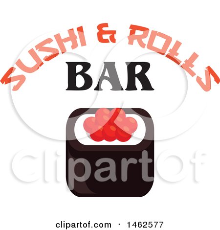 Clipart of a Caviar Sushi Design - Royalty Free Vector Illustration by Vector Tradition SM