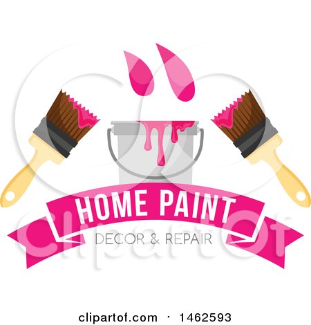 Clipart of a Pink Painting Design - Royalty Free Vector Illustration by Vector Tradition SM