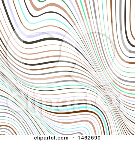 Clipart of a Background of Retro Themed Waves - Royalty Free Vector Illustration by KJ Pargeter