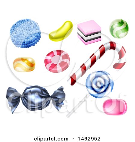 Clipart of Classic Candies - Royalty Free Vector Illustration by AtStockIllustration