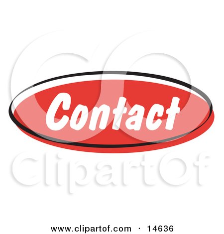 Red Contact Internet Website Button Clipart Illustration by Andy Nortnik