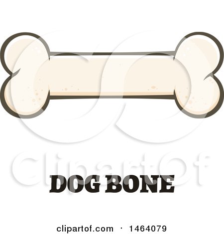 Clipart of a Dog Bone over Text - Royalty Free Vector Illustration by Hit Toon