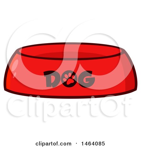 Clipart of a Dog Bowl - Royalty Free Vector Illustration by Hit Toon