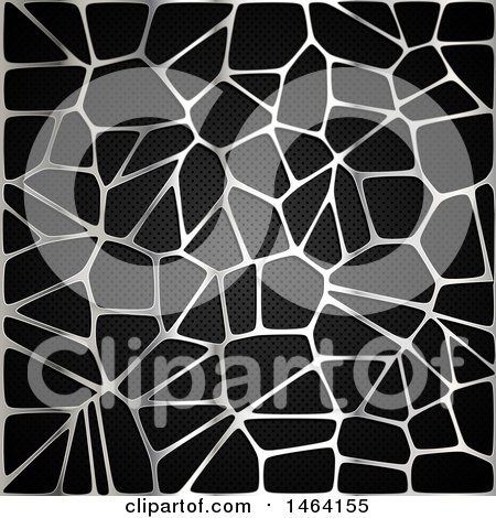 Clipart of a Black and Silver Pattern - Royalty Free Vector Illustration by KJ Pargeter