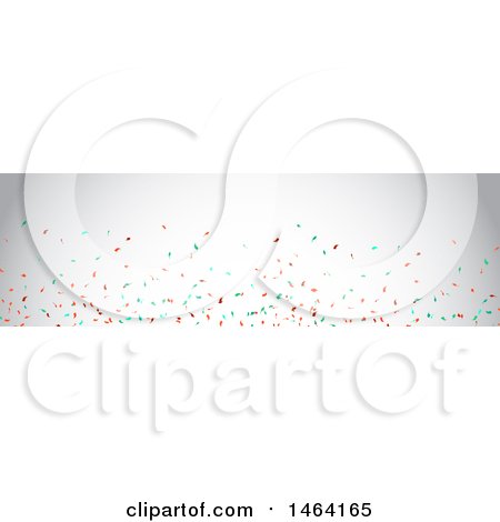 Clipart of a Party Confetti Website Banner - Royalty Free Vector Illustration by KJ Pargeter