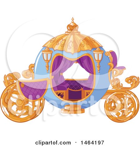 Clipart of a Fancy Fairy Tale Carriage - Royalty Free Vector Illustration by Pushkin