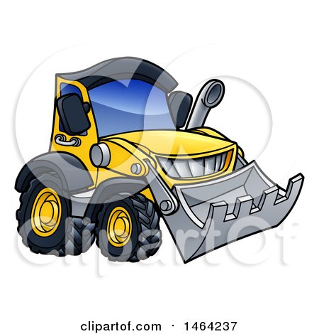 Clipart of a Bulldozer Machine - Royalty Free Vector Illustration by AtStockIllustration