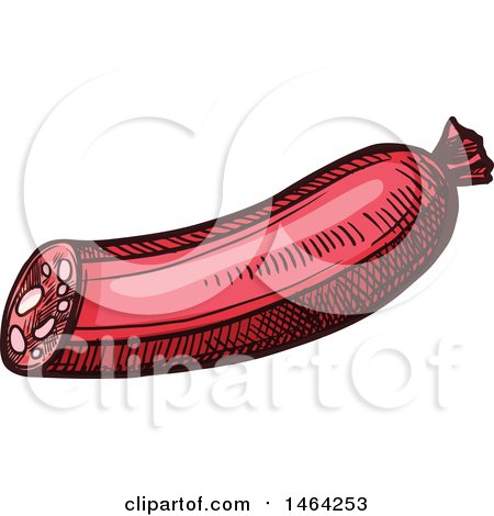 Clipart of a Sketched Sausage - Royalty Free Vector Illustration by Vector Tradition SM