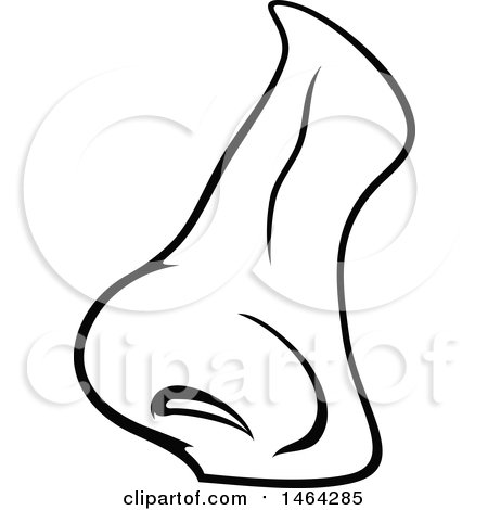 human nose clip art black and white