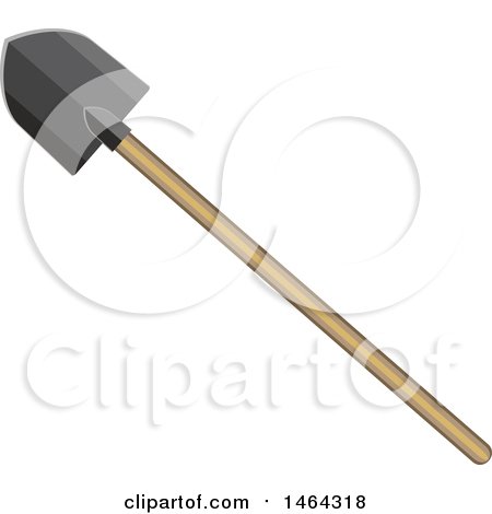 Clipart of a Shovel Garden Tool - Royalty Free Vector Illustration by Vector Tradition SM