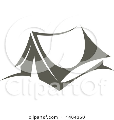 Clipart of a Green Tent - Royalty Free Vector Illustration by Vector Tradition SM