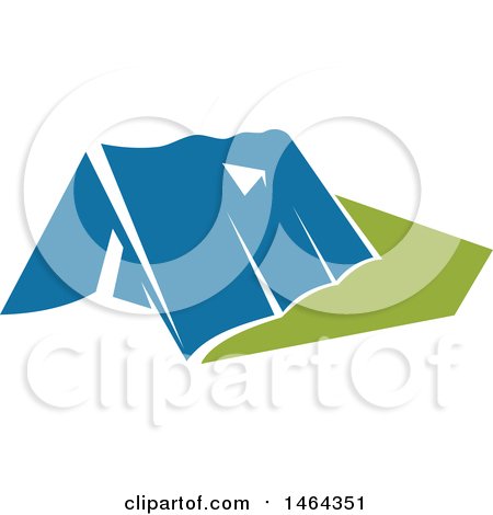 Clipart of a Blue Tent - Royalty Free Vector Illustration by Vector Tradition SM