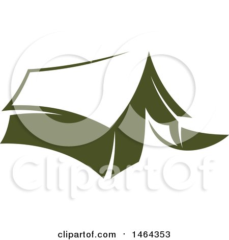 Clipart of a Green Tent - Royalty Free Vector Illustration by Vector Tradition SM