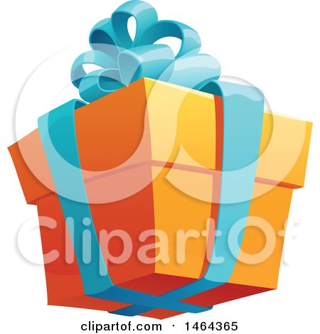 Clipart of a Present - Royalty Free Vector Illustration by Vector Tradition SM