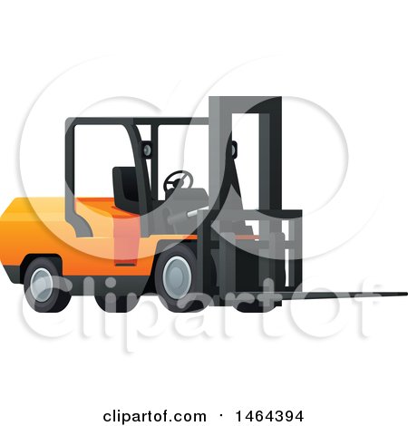 Clipart of a Forklift - Royalty Free Vector Illustration by Vector Tradition SM