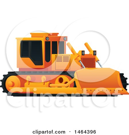 Clipart of a Bulldozer - Royalty Free Vector Illustration by Vector Tradition SM