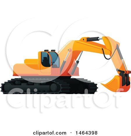 Clipart of a Bulldozer - Royalty Free Vector Illustration by Vector Tradition SM