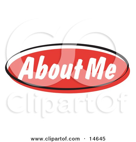 Red About Me Internet Website Button Clipart Illustration by Andy Nortnik