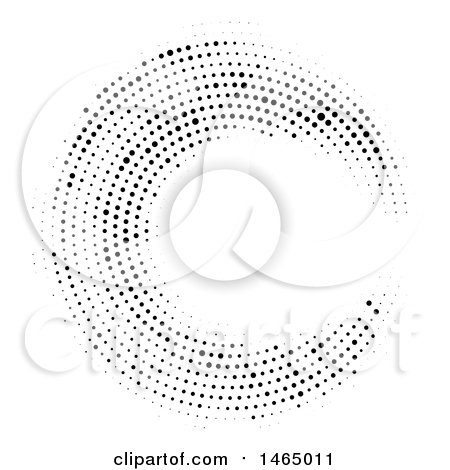 Clipart of a Halftone Circular Design Background - Royalty Free Vector Illustration by KJ Pargeter