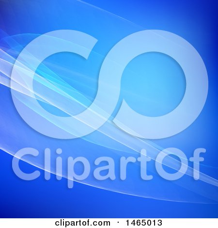 Clipart of a Blue Flowing Waves Background - Royalty Free Vector Illustration by KJ Pargeter