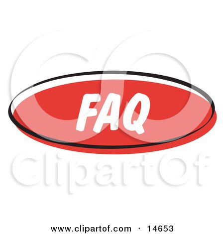 Red FAQ Internet Website Button Clipart Illustration by Andy Nortnik