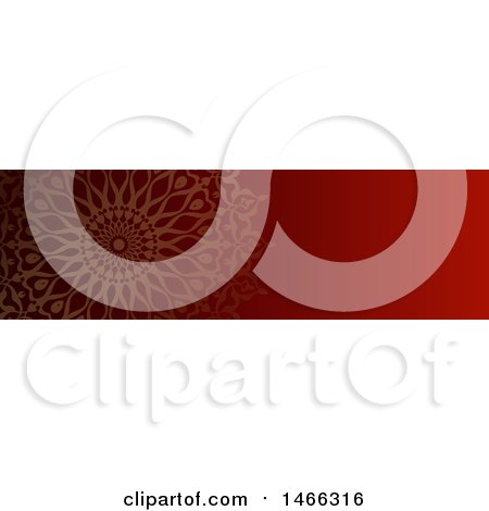 Clipart of a Red Mandala Website Banner Design - Royalty Free Vector Illustration by KJ Pargeter