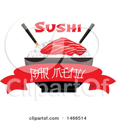 Clipart of a Sushi and Text Design - Royalty Free Vector Illustration by Vector Tradition SM
