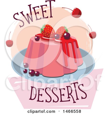 Clipart of a Desserts Design with Text - Royalty Free Vector Illustration by Vector Tradition SM