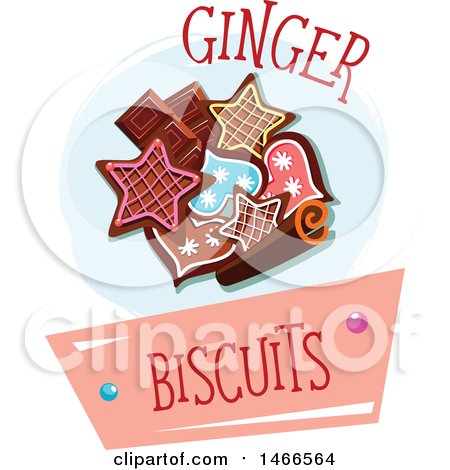 Clipart of a Cookie or Biscuit Design with Text - Royalty Free Vector Illustration by Vector Tradition SM