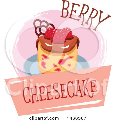 Clipart of a Cheesecake Design with Text - Royalty Free Vector Illustration by Vector Tradition SM