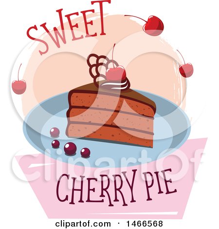 Clipart of a Dessert Design with Text - Royalty Free Vector Illustration by Vector Tradition SM