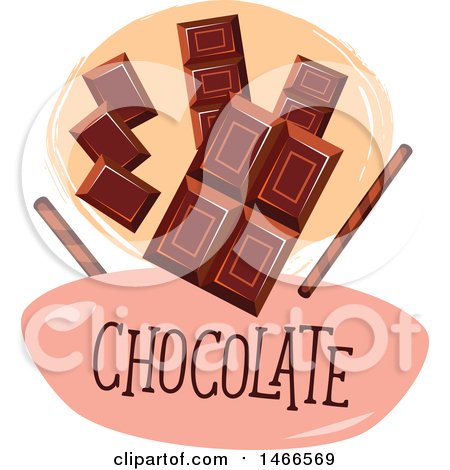 Clipart of a Chocolate Design with Text - Royalty Free Vector Illustration by Vector Tradition SM