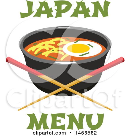 Clipart of a Japan Menu Design - Royalty Free Vector Illustration by Vector Tradition SM