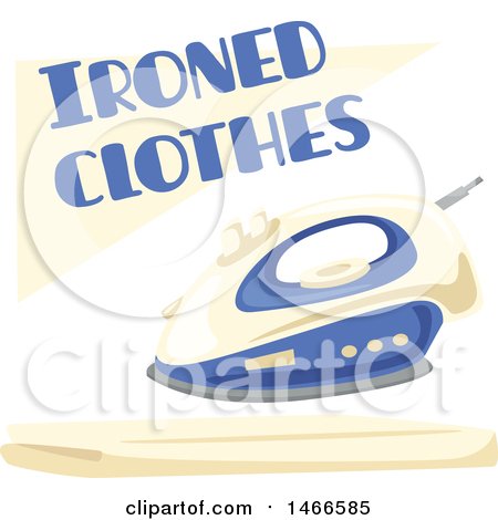 Clipart of a Laundry Iron Design - Royalty Free Vector Illustration by Vector Tradition SM