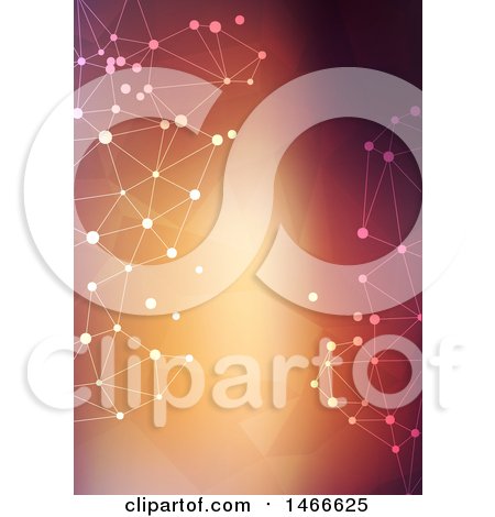 Clipart of a Low Poly Connected Dot Background - Royalty Free Vector Illustration by KJ Pargeter