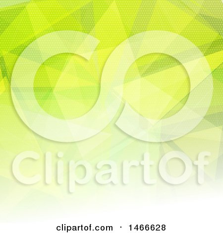 Clipart of a Green Low Poly Geometric Background - Royalty Free Vector Illustration by KJ Pargeter