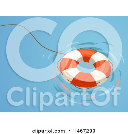 Clipart of a Life Buoy Floater - Royalty Free Vector Illustration by BNP Design Studio