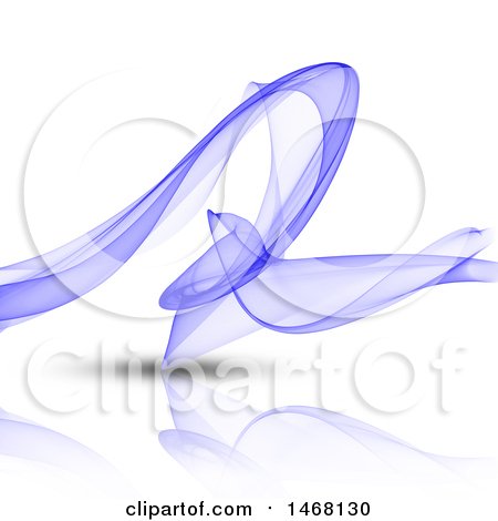 Clipart of a Background of a Purple Wave - Royalty Free Illustration by KJ Pargeter